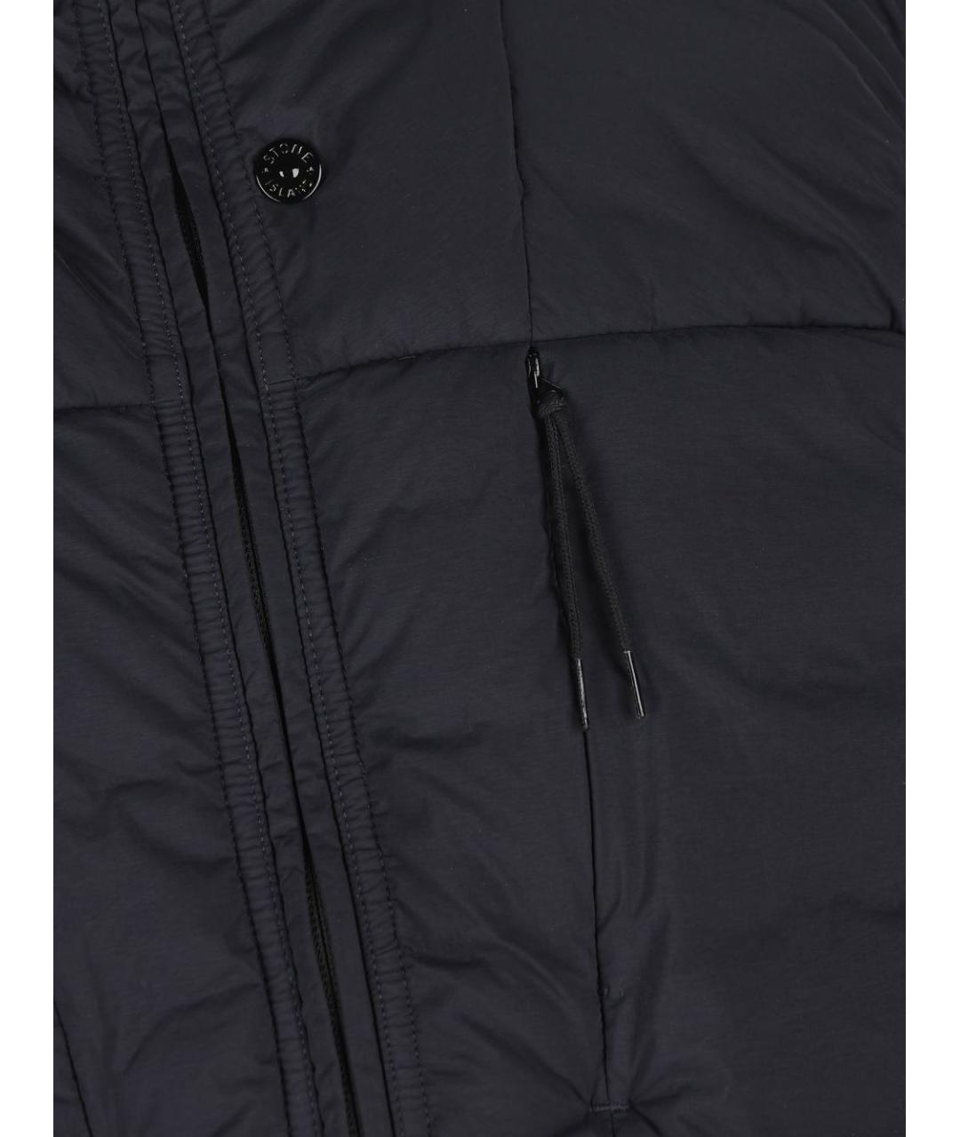 STONE ISLAND Черный полиамидовый жилет, фото 4