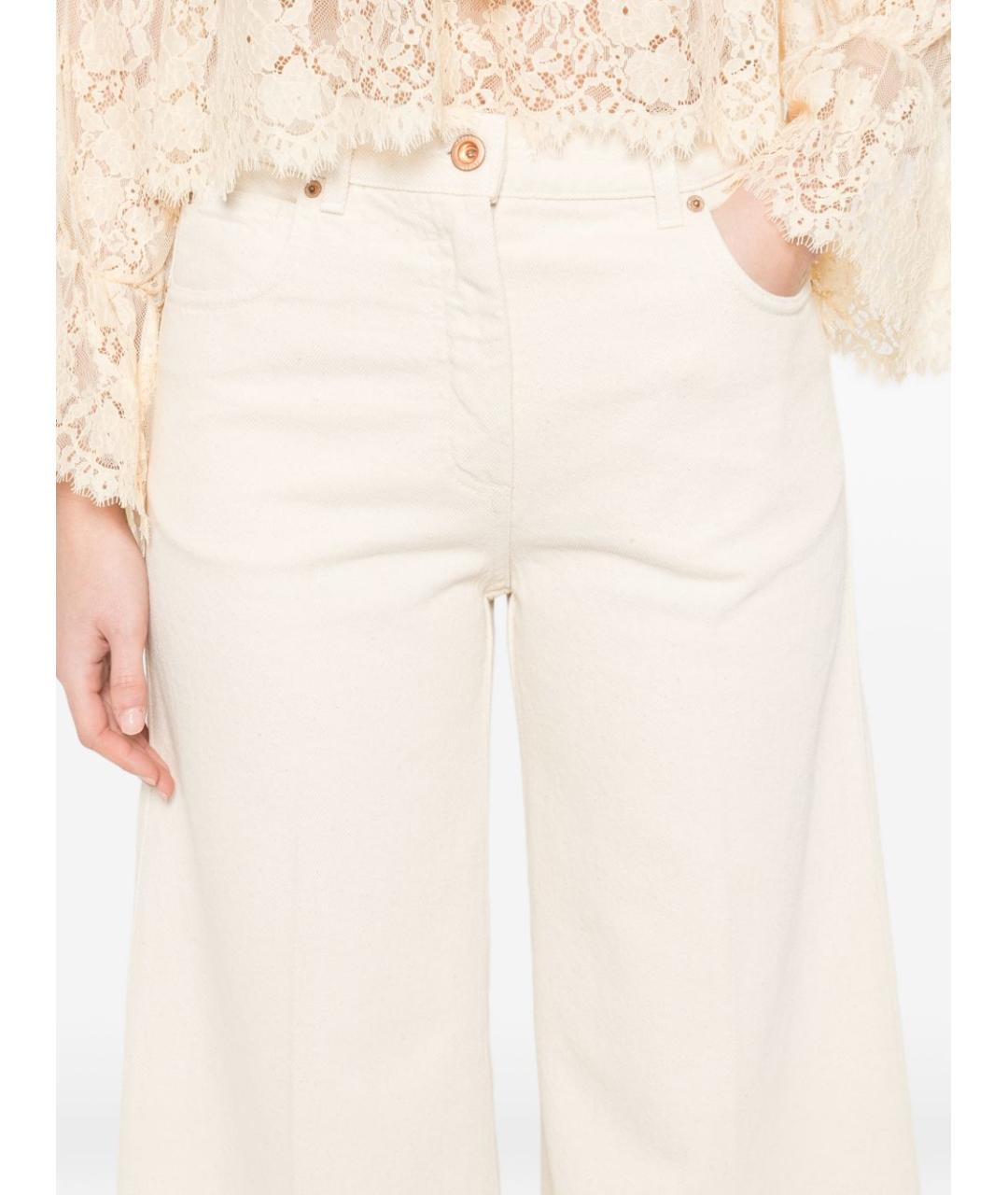 ASPESI Бежевые хлопковые джинсы клеш, фото 2