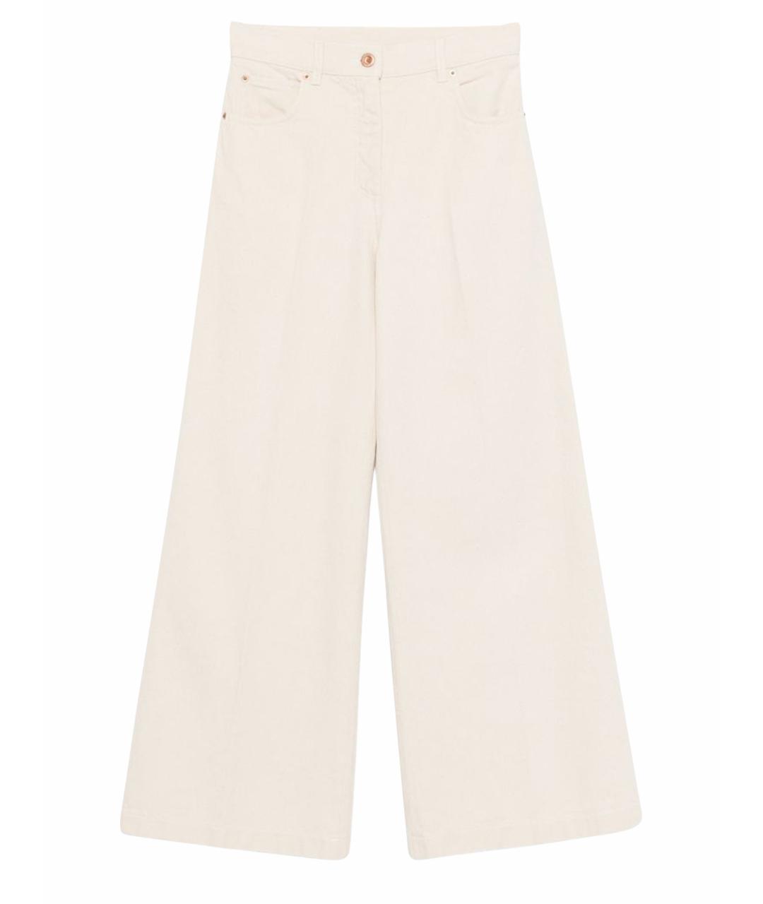 ASPESI Бежевые хлопковые джинсы клеш, фото 1