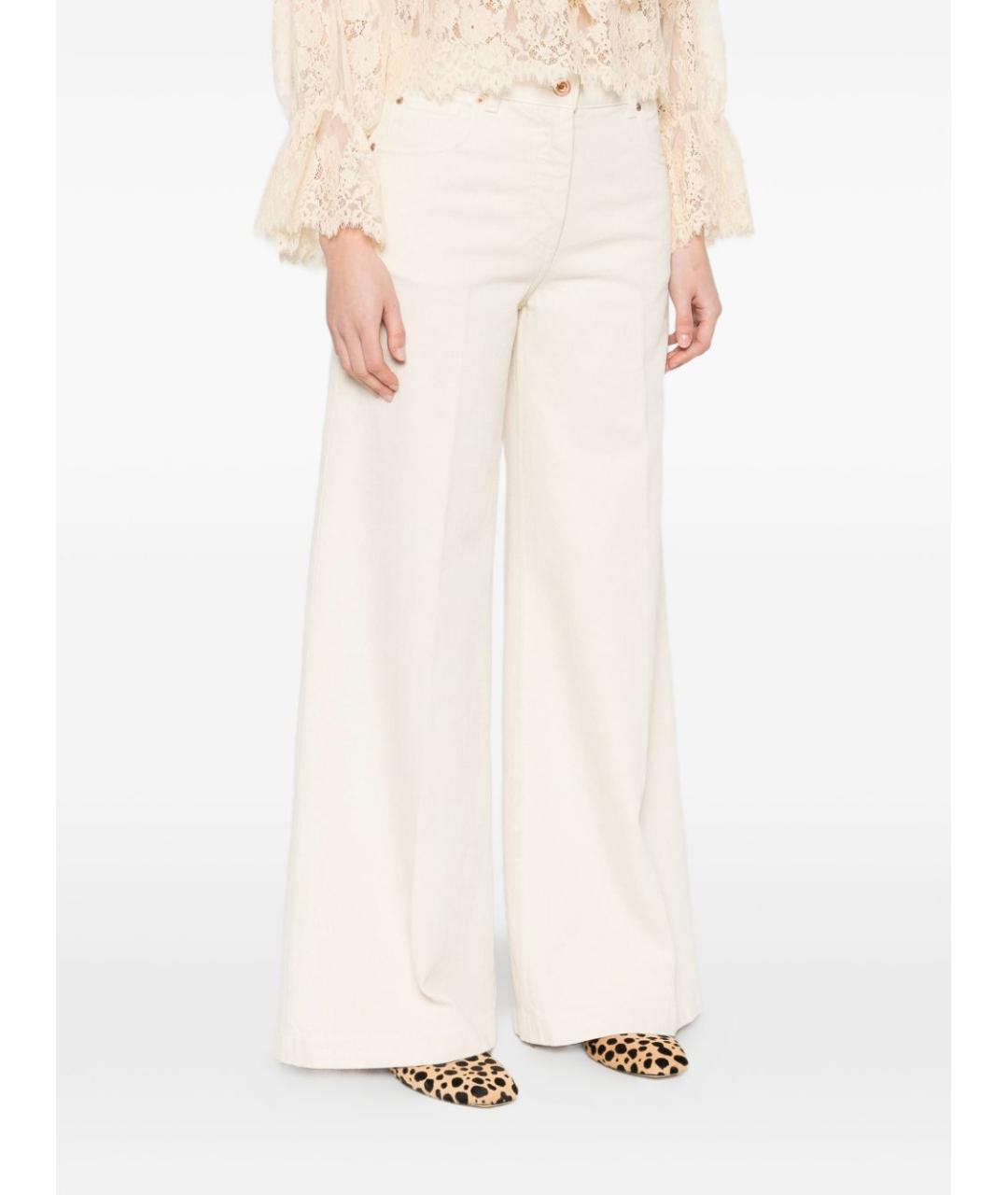 ASPESI Бежевые хлопковые джинсы клеш, фото 3