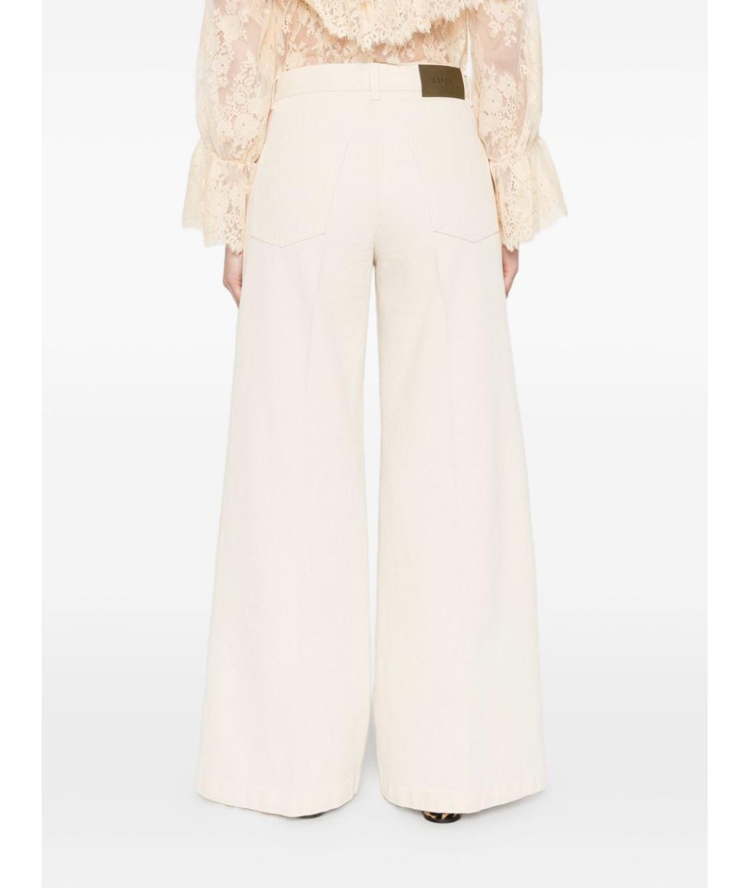 ASPESI Бежевые хлопковые джинсы клеш, фото 4