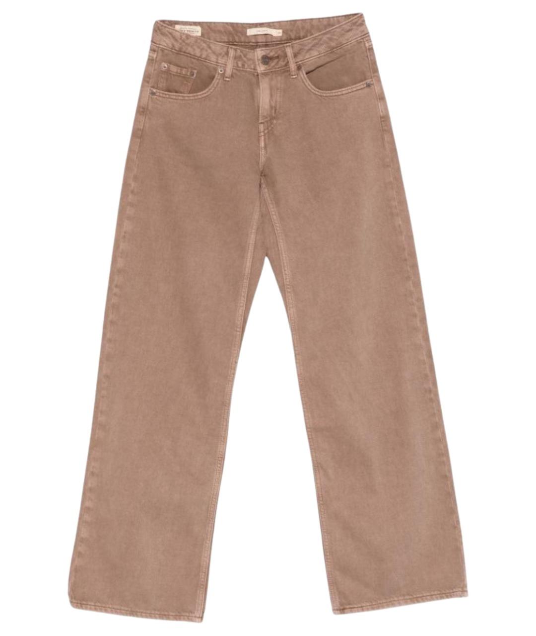 LEVI'S Коричневые хлопковые прямые джинсы, фото 1