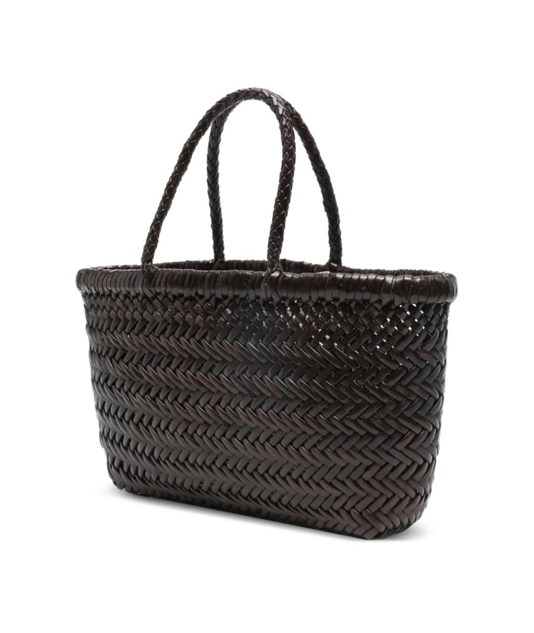 Dragon Diffusion Коричневая кожаная сумка тоут, фото 5