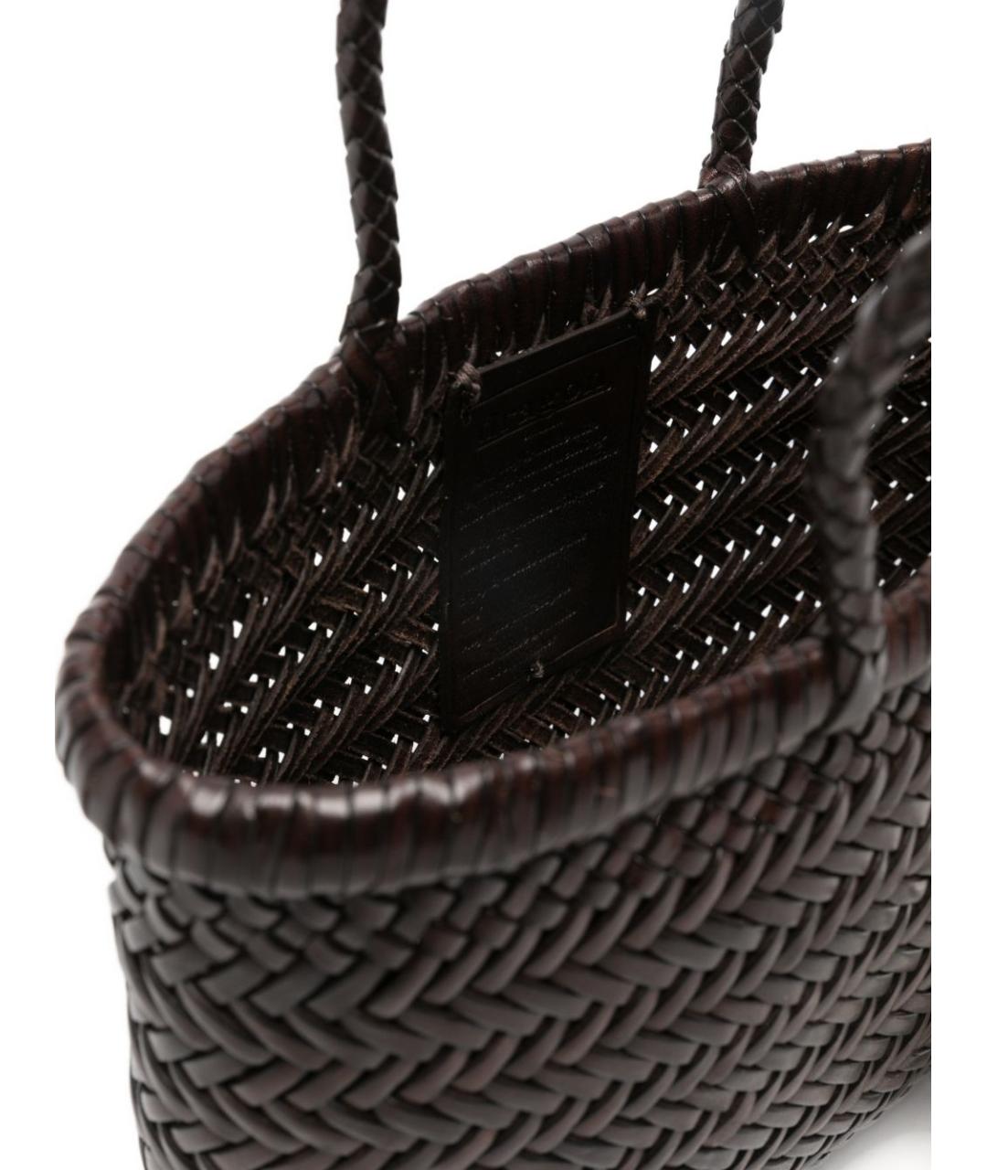 Dragon Diffusion Коричневая кожаная сумка тоут, фото 2