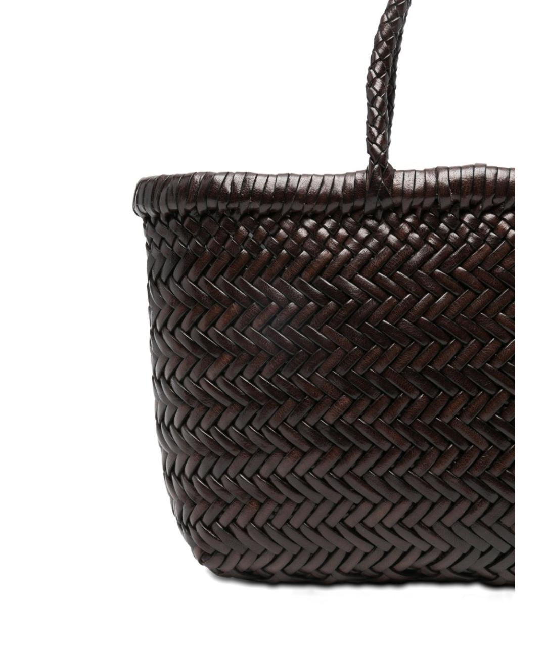 Dragon Diffusion Коричневая кожаная сумка тоут, фото 4