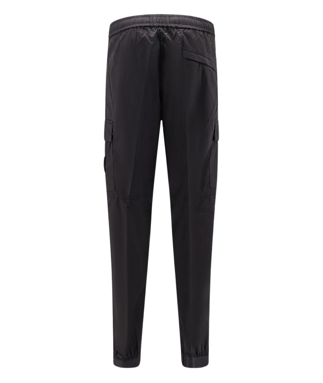 STONE ISLAND Черные хлопковые повседневные брюки, фото 3