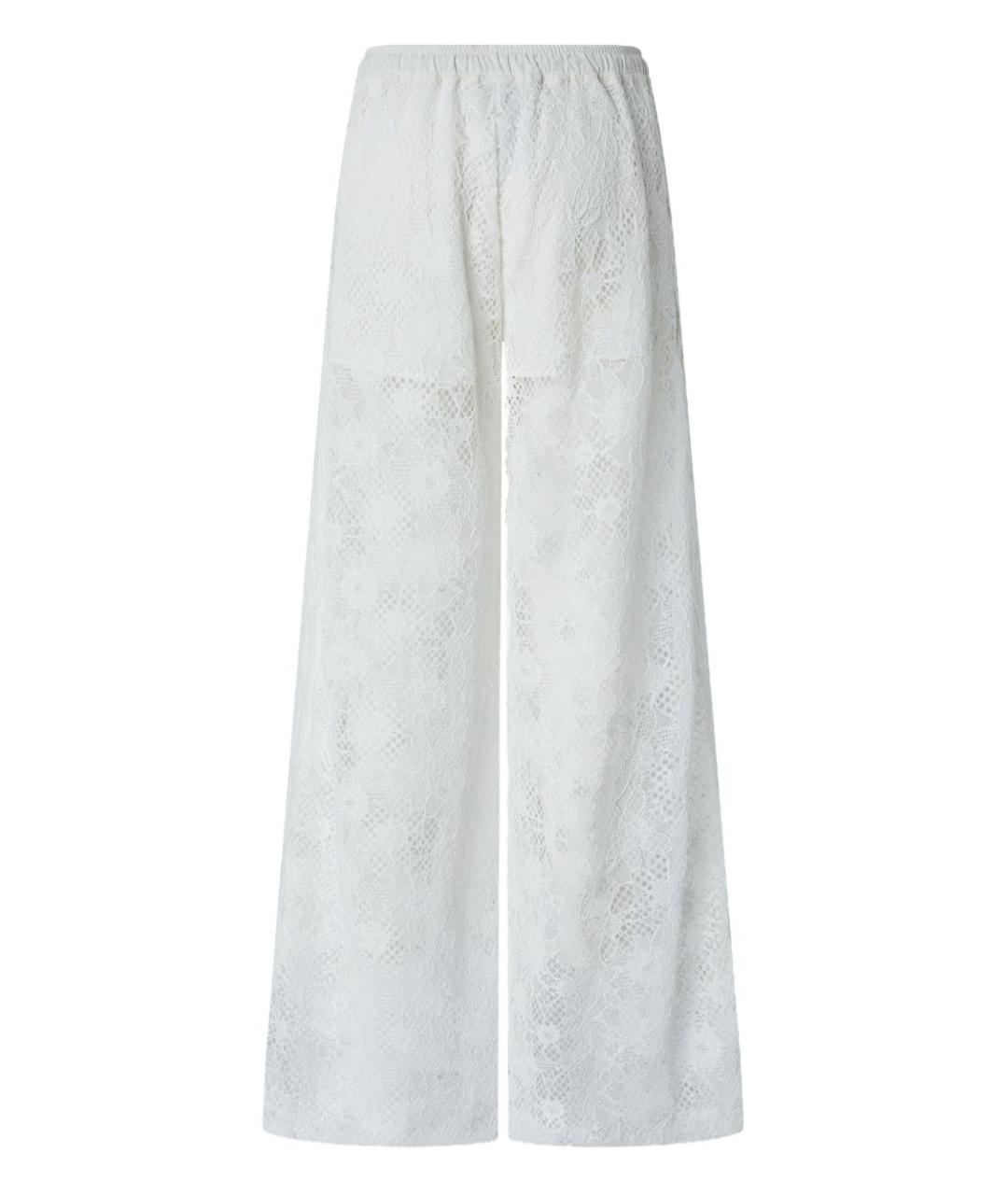 PINKO Белые полиэстеровые брюки широкие, фото 2