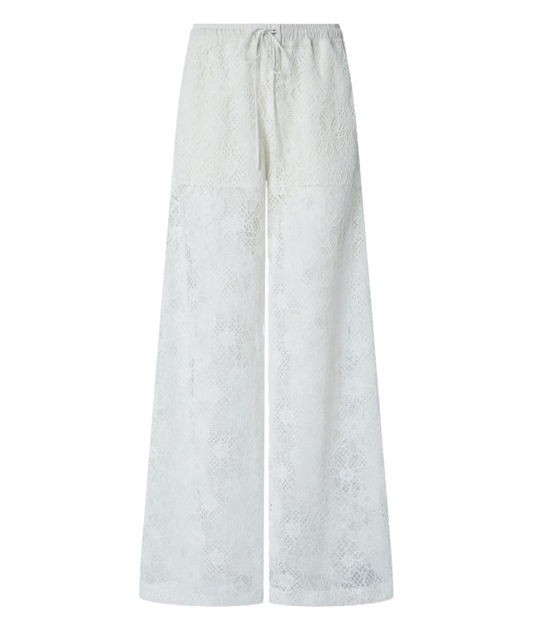 PINKO Белые полиэстеровые брюки широкие, фото 1