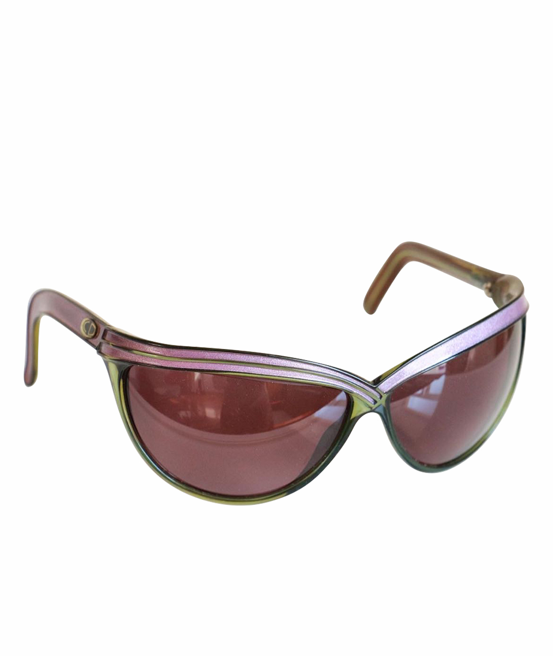 CHRISTIAN DIOR VINTAGE Фиолетовые пластиковые солнцезащитные очки, фото 1