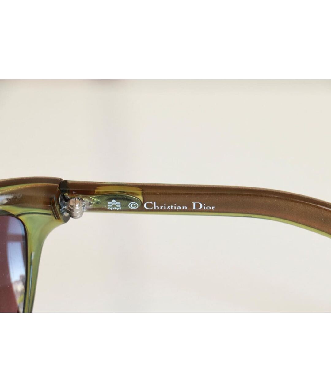 CHRISTIAN DIOR VINTAGE Фиолетовые пластиковые солнцезащитные очки, фото 4