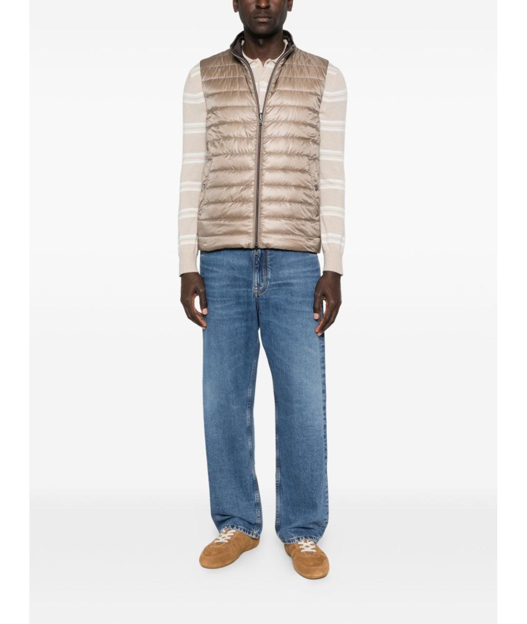 HERNO Бежевый полиамидовый жилет, фото 5