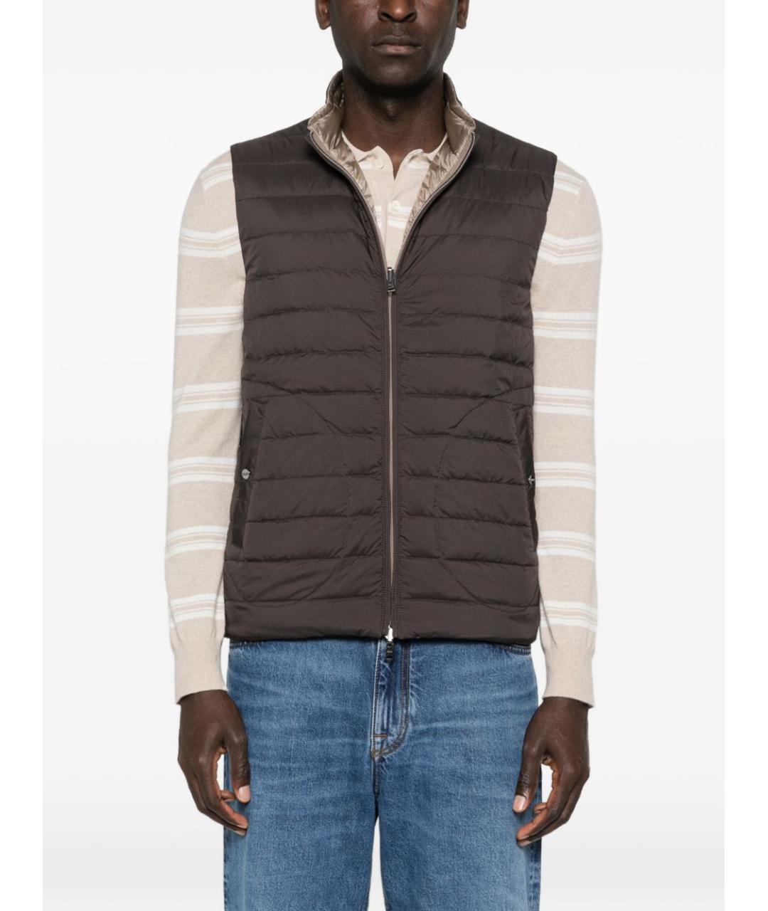 HERNO Бежевый полиамидовый жилет, фото 4