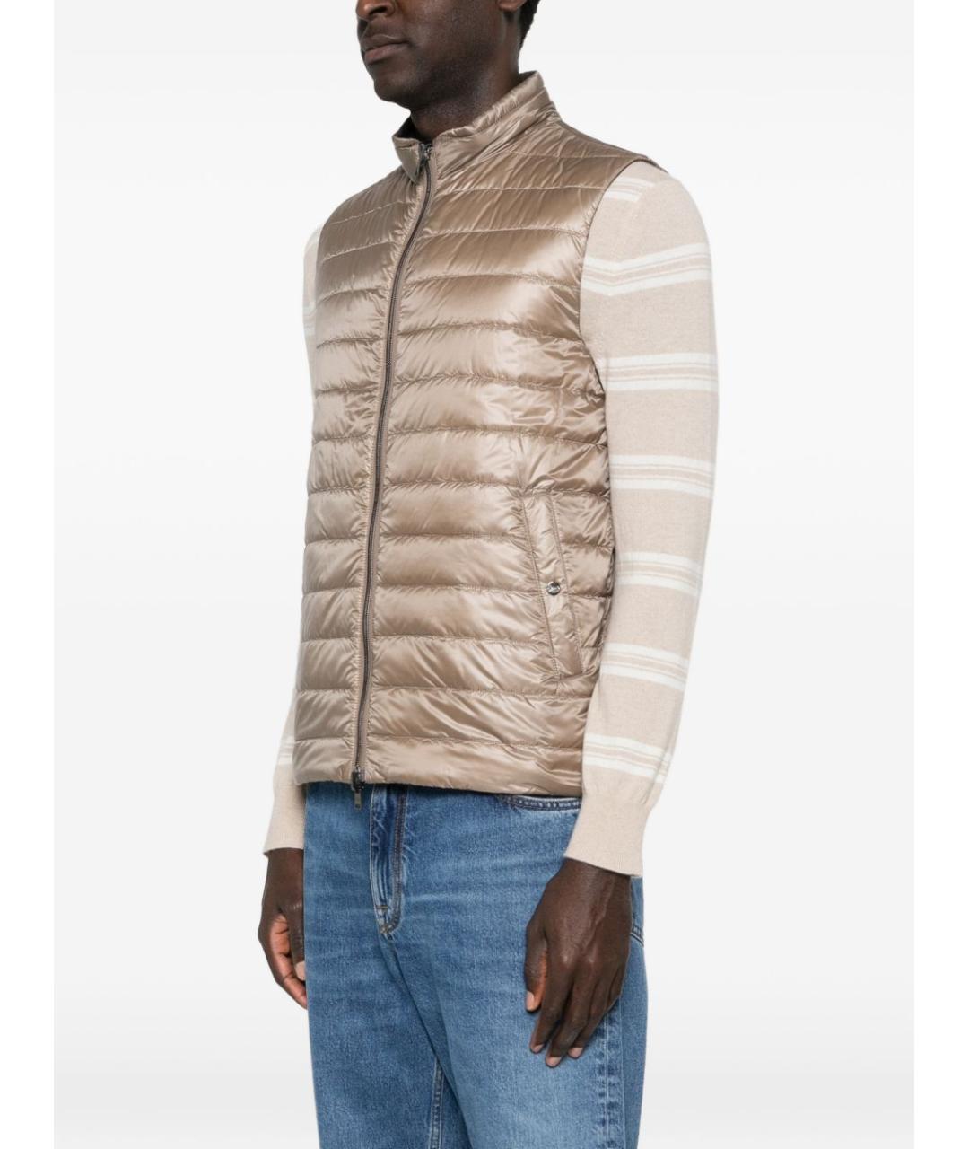 HERNO Бежевый полиамидовый жилет, фото 6
