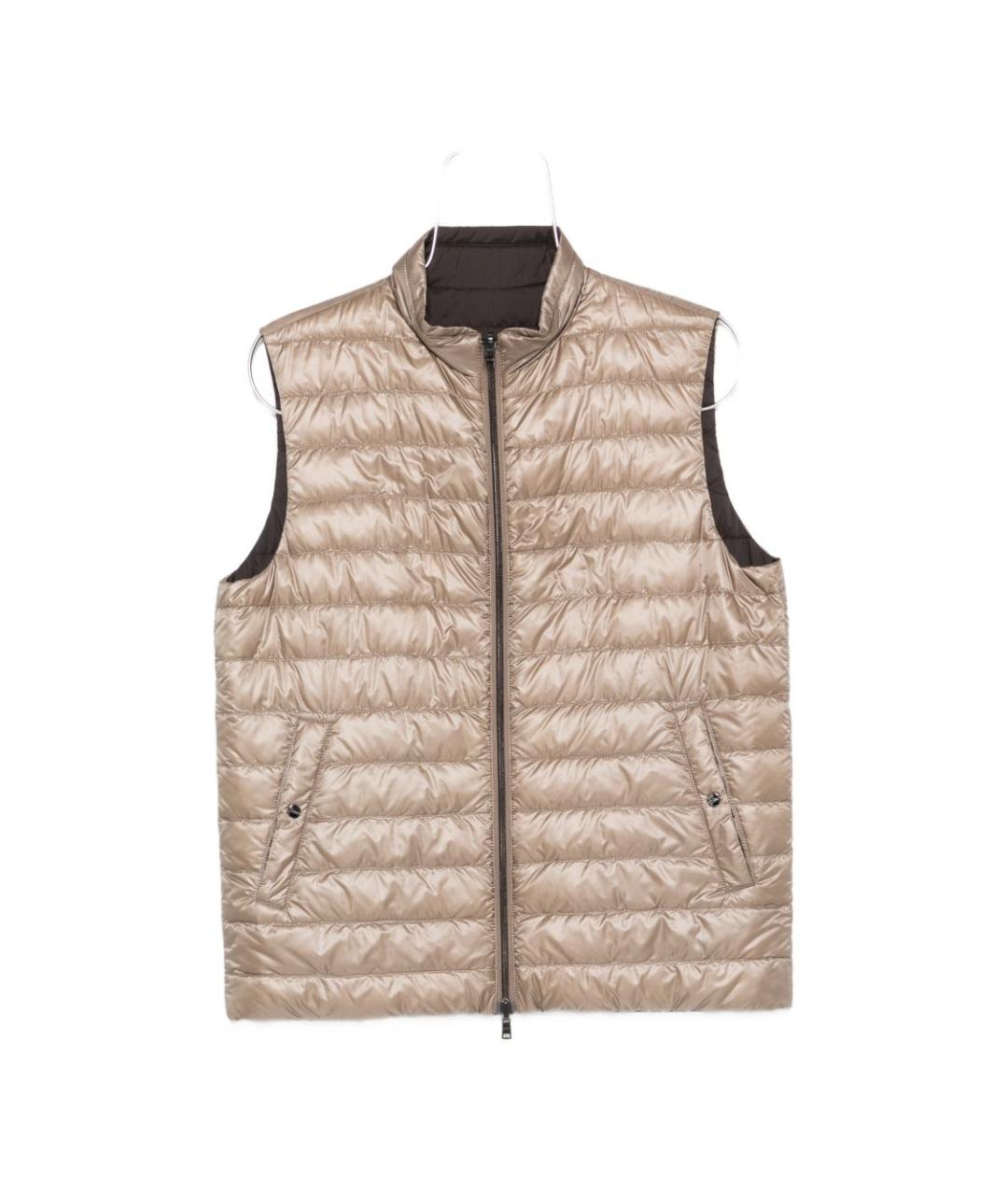 HERNO Бежевый полиамидовый жилет, фото 1