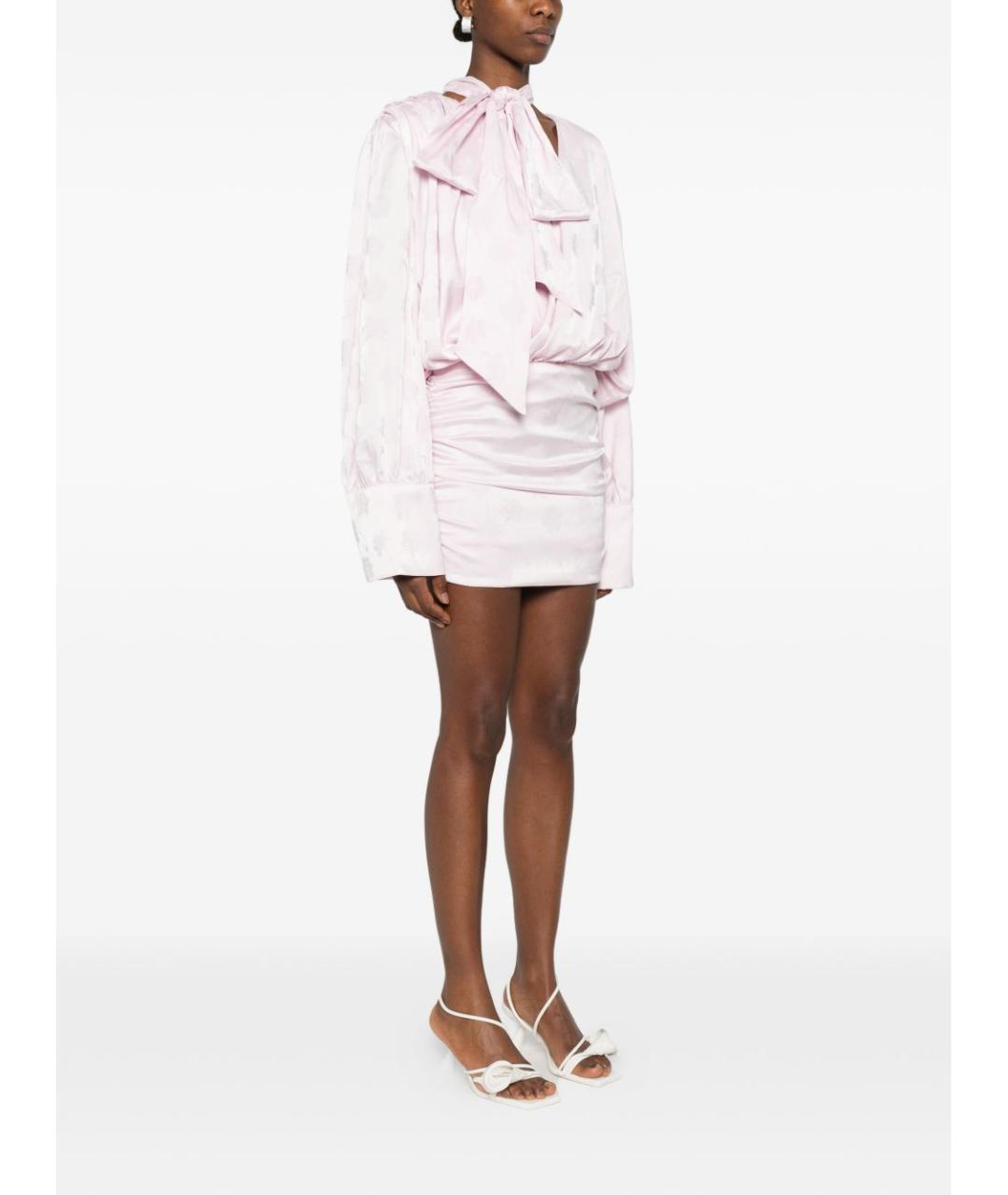 ROTATE Розовое полиэстеровое коктейльное платье, фото 4