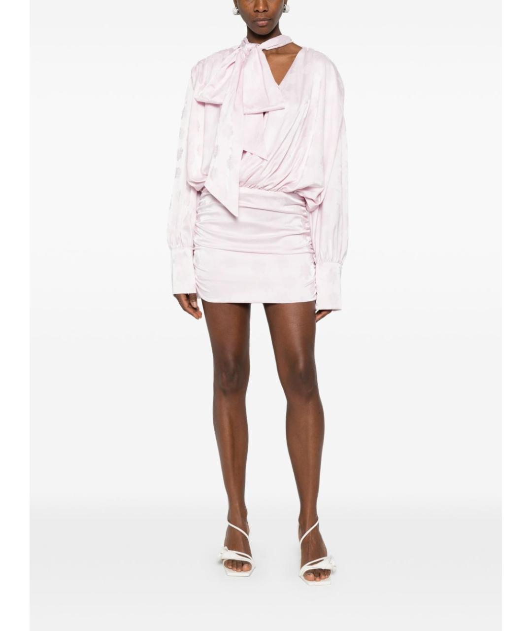 ROTATE Розовое полиэстеровое коктейльное платье, фото 5