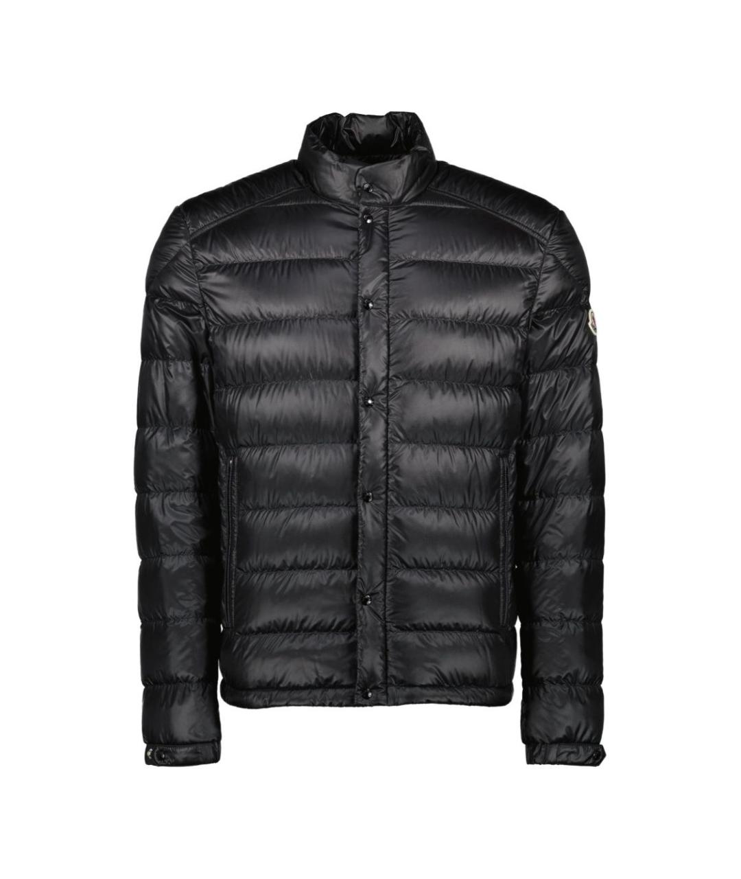 MONCLER Черный полиэстеровый пуховик, фото 1