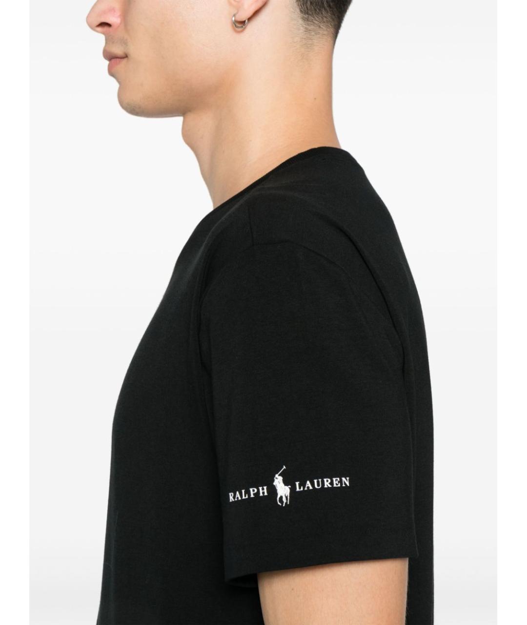 POLO RALPH LAUREN Черная хлопковая футболка, фото 3