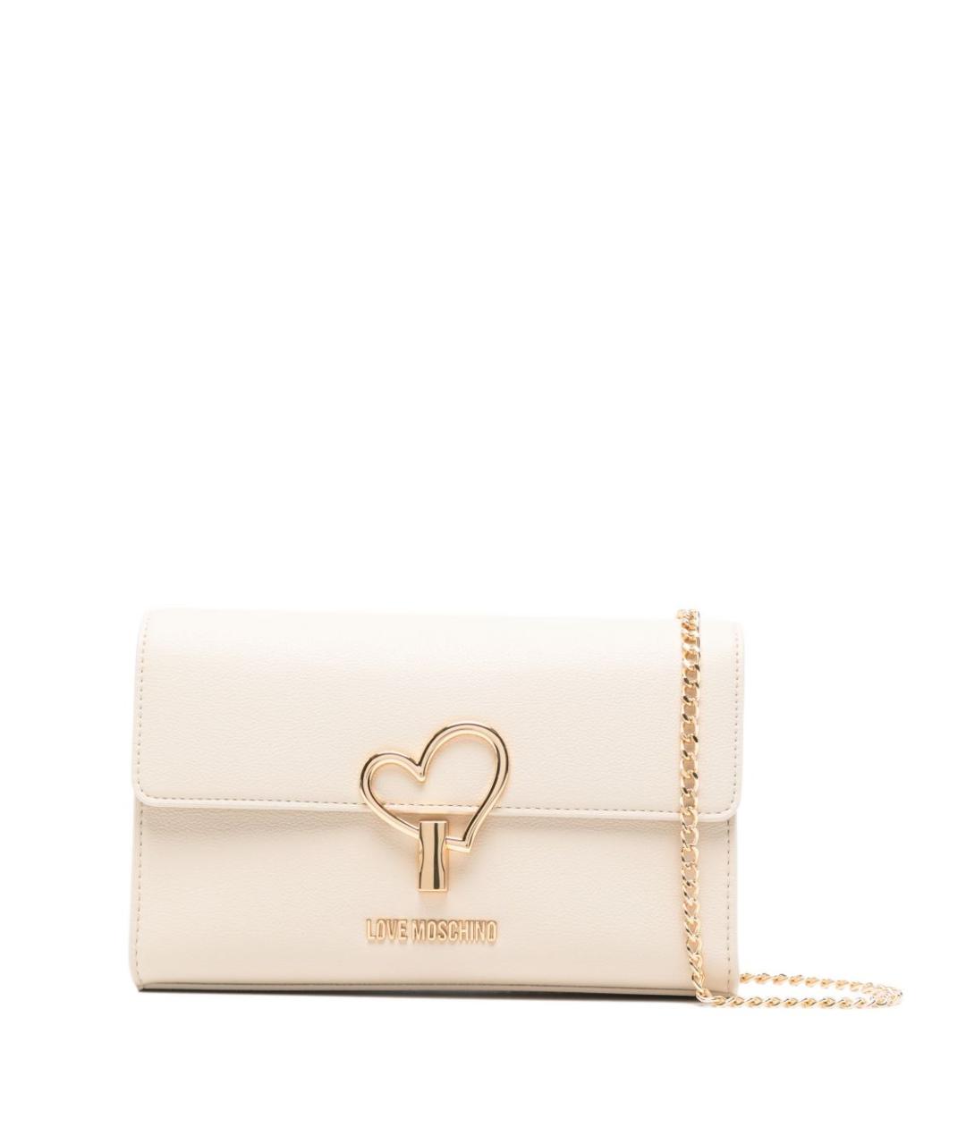 LOVE MOSCHINO Бежевая сумка через плечо из искусственной кожи, фото 1