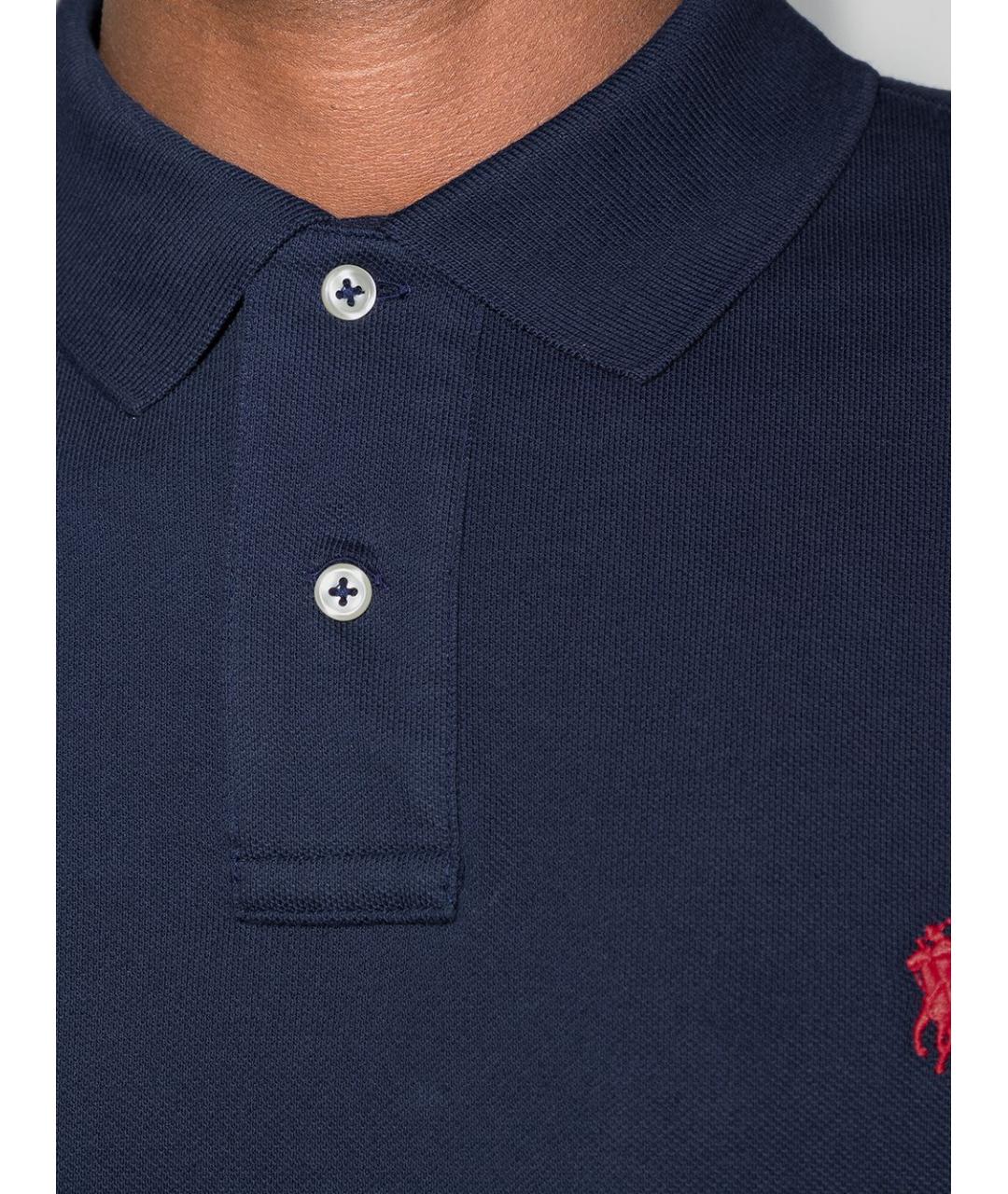 POLO RALPH LAUREN Синяя хлопковая футболка, фото 5