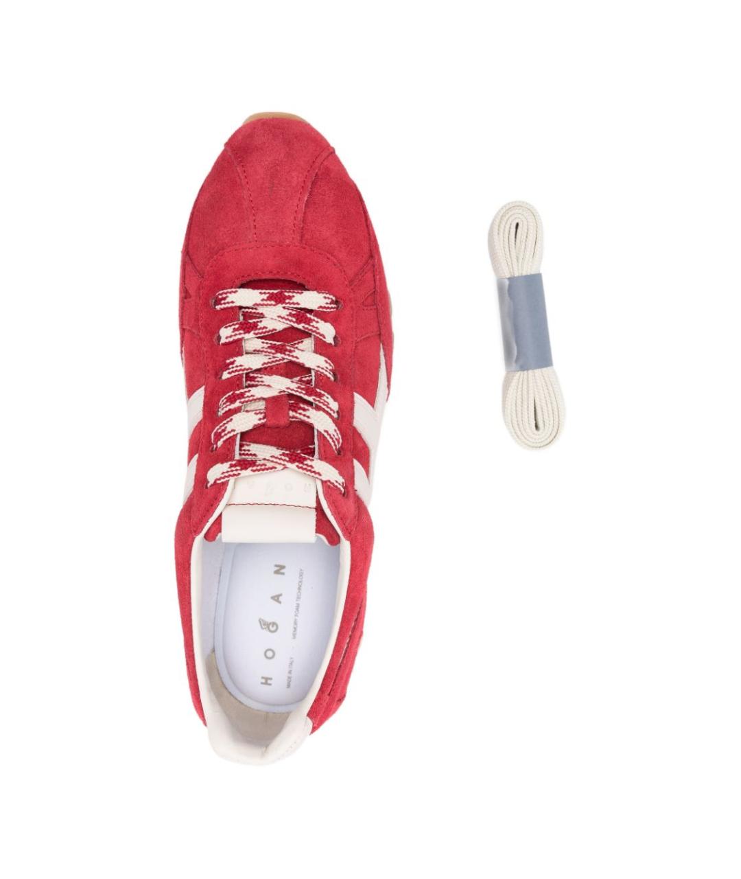 HOGAN Красные замшевые кеды, фото 3