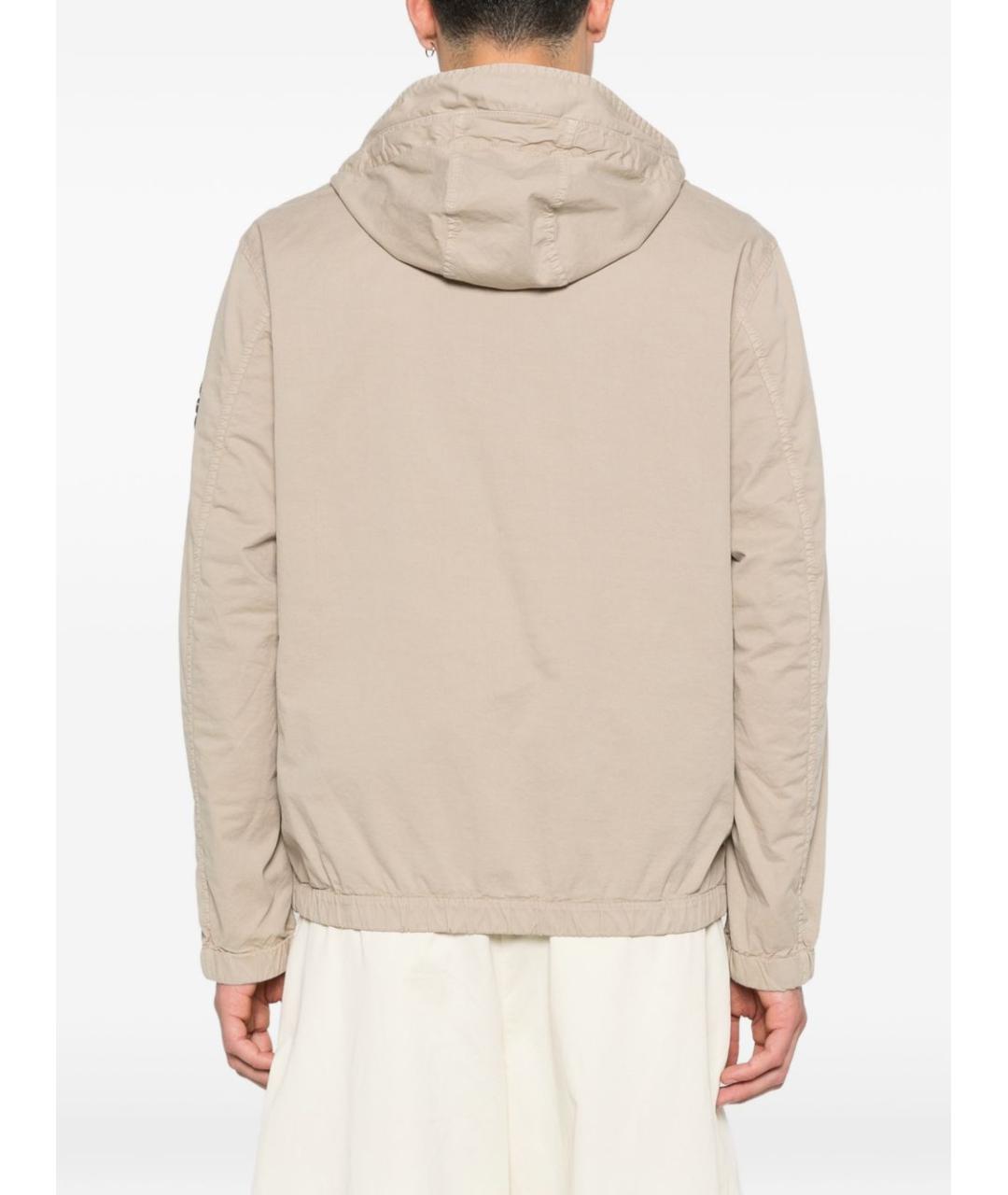 STONE ISLAND Бежевая хлопковая куртка, фото 3