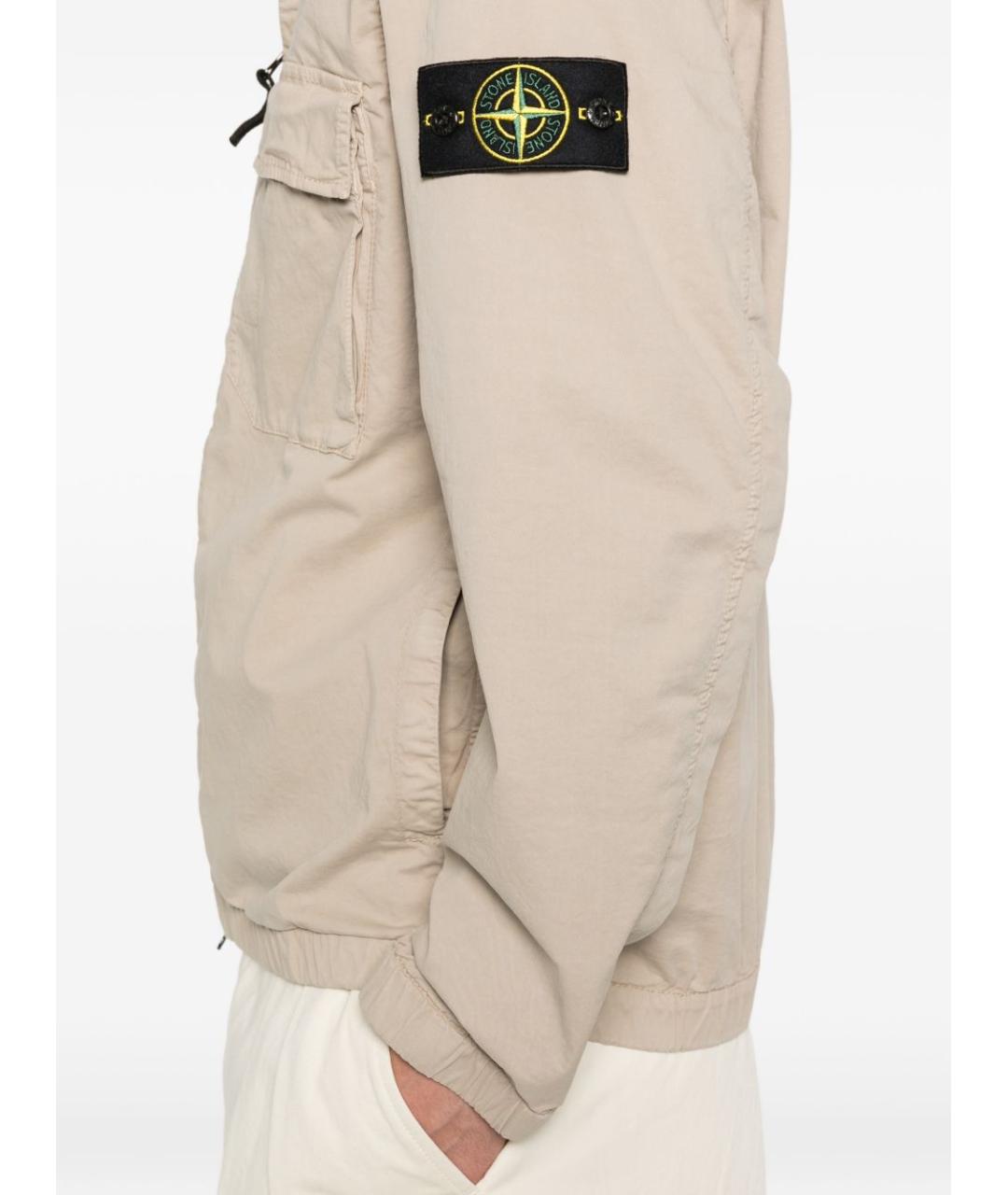 STONE ISLAND Бежевая хлопковая куртка, фото 2