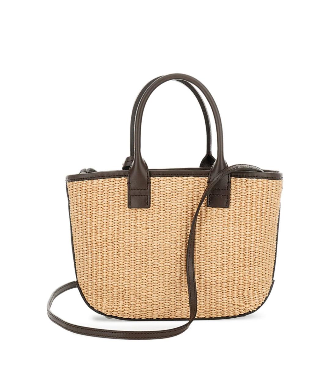 HOGAN Бежевая хлопковая сумка тоут, фото 3