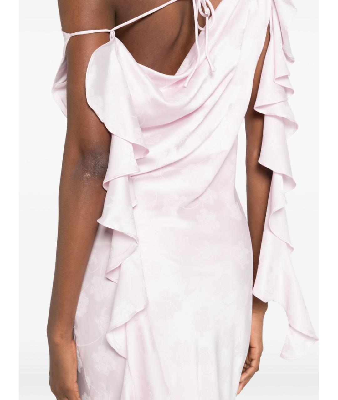 ROTATE Розовое полиэстеровое платье, фото 2