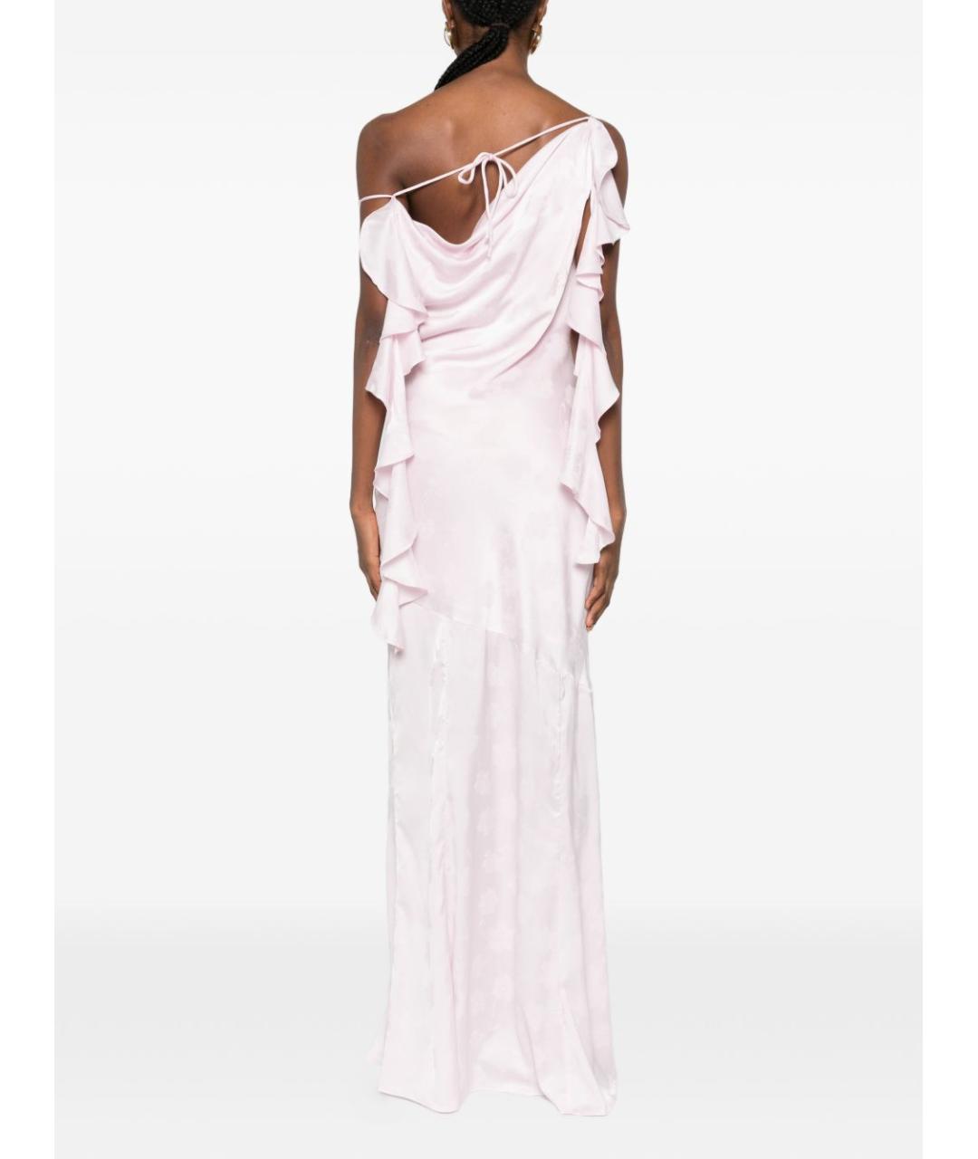 ROTATE Розовое полиэстеровое платье, фото 4