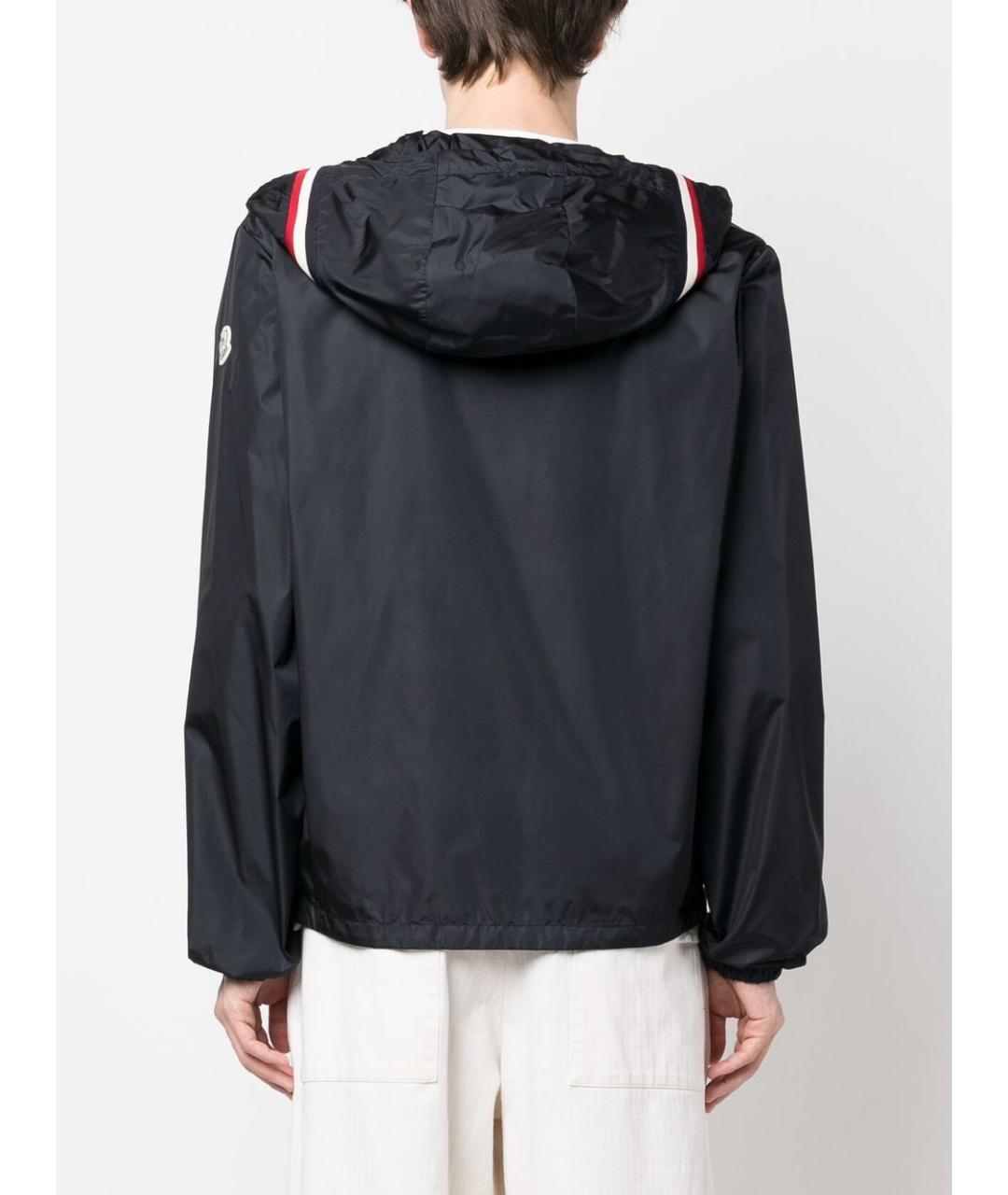 MONCLER Темно-синяя полиамидовая куртка, фото 5