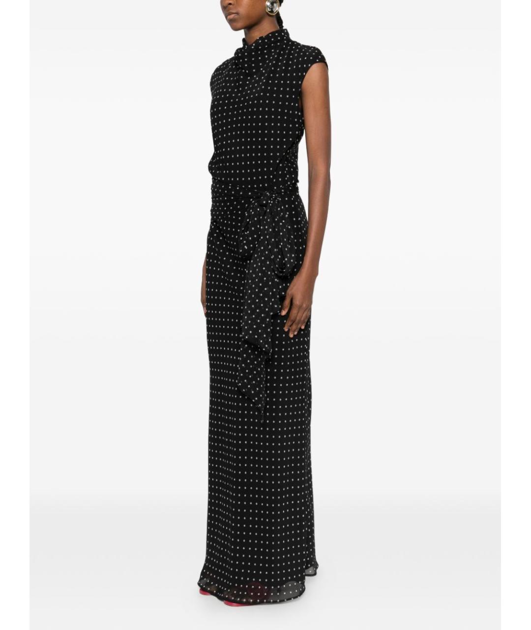 ROTATE Черное полиэстеровое вечернее платье, фото 3