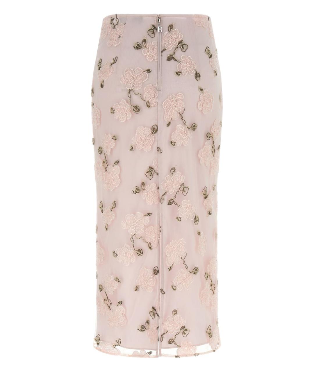 ROTATE Розовая полиэстеровая юбка миди, фото 3