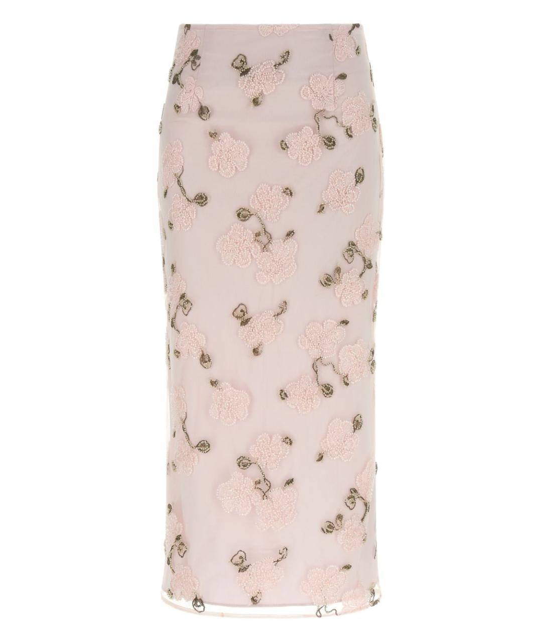 ROTATE Розовая полиэстеровая юбка миди, фото 1