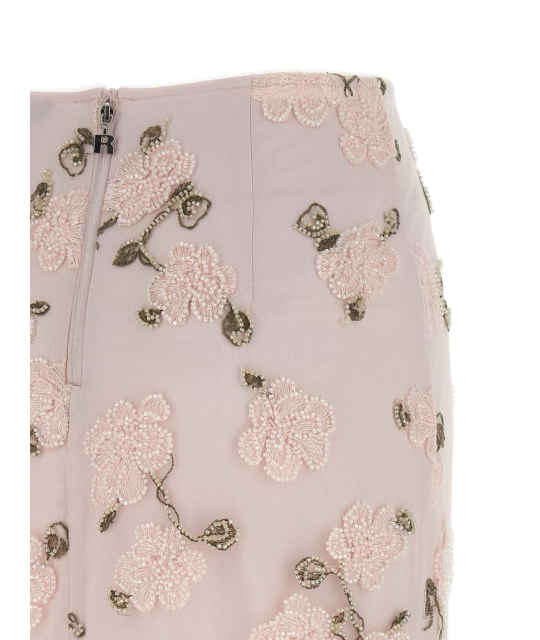 ROTATE Розовая полиэстеровая юбка миди, фото 4