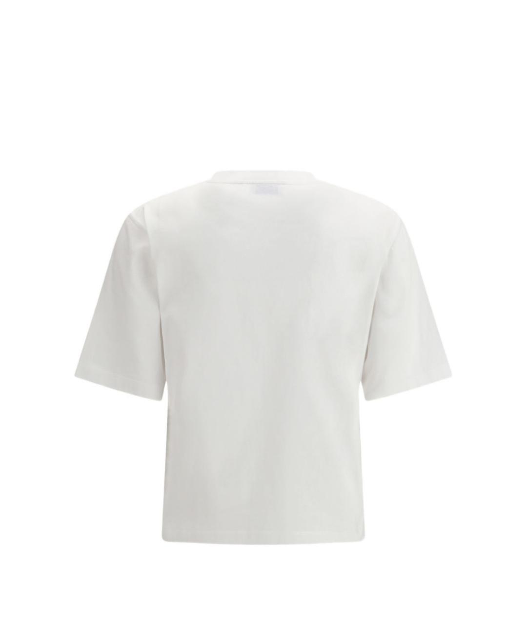 OFF-WHITE Белая хлопковая футболка, фото 3