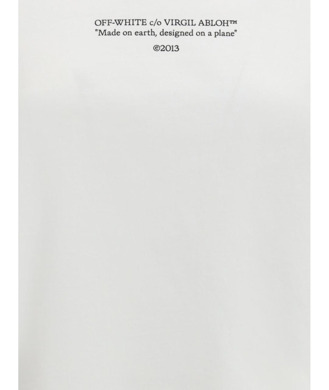 OFF-WHITE Белая хлопковая футболка, фото 2