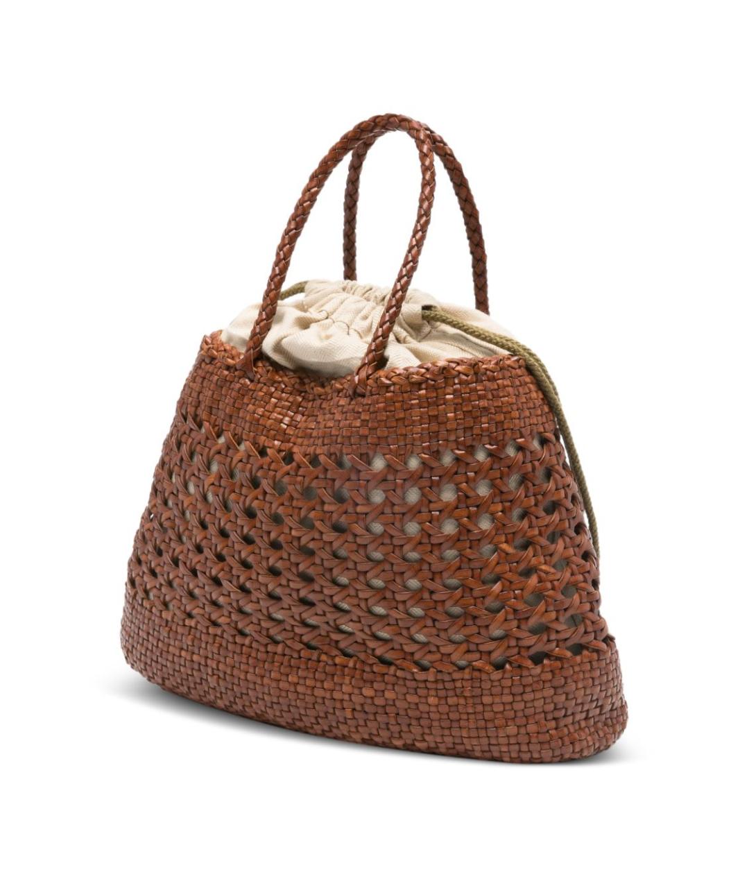 Dragon Diffusion Коричневая кожаная сумка тоут, фото 4