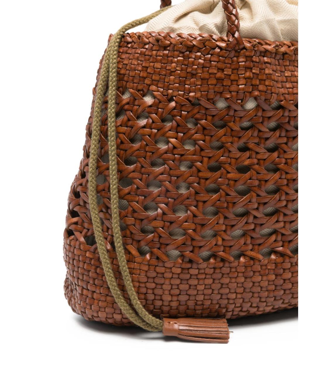 Dragon Diffusion Коричневая кожаная сумка тоут, фото 5