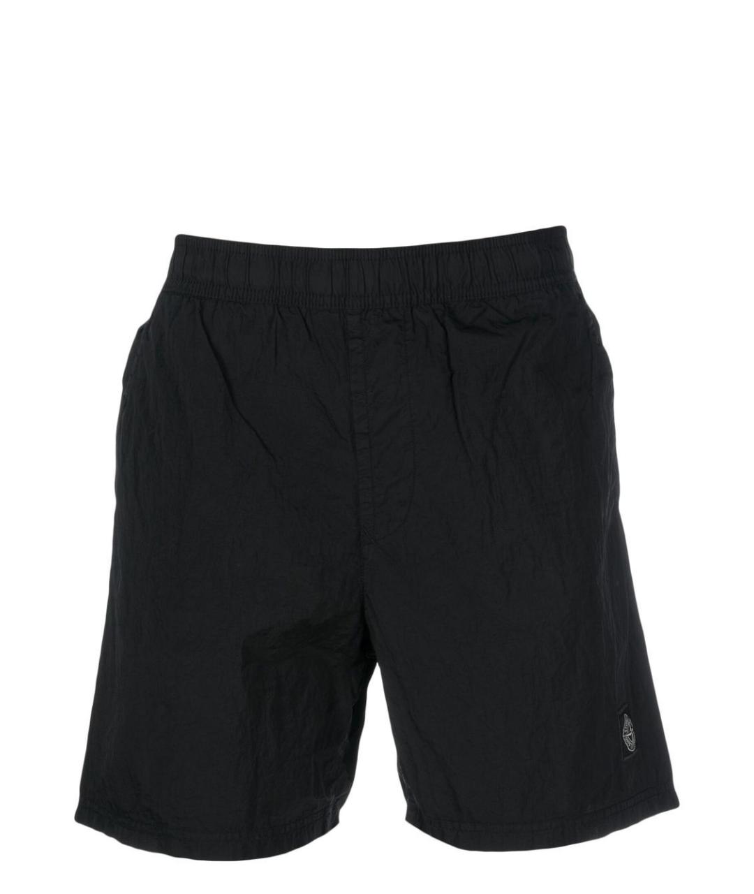 STONE ISLAND Черные полиамидовые плавки, фото 1