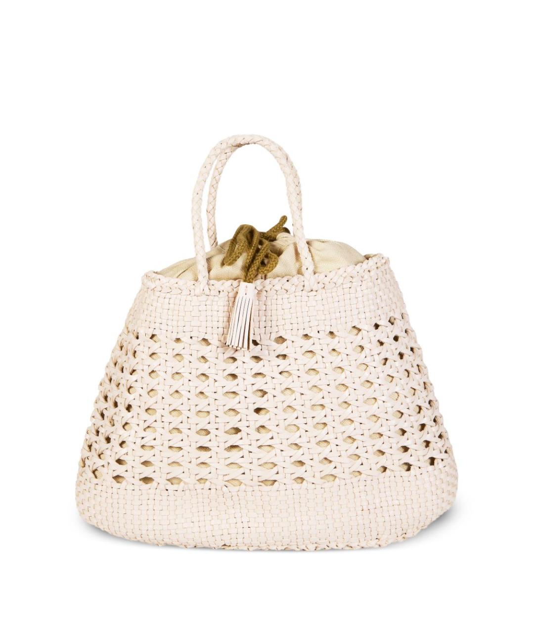 Dragon Diffusion Бежевая кожаная сумка тоут, фото 3