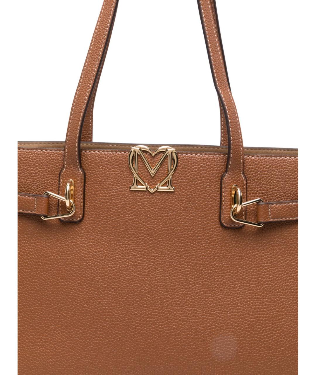 LOVE MOSCHINO Коричневая сумка тоут из искусственной кожи, фото 5