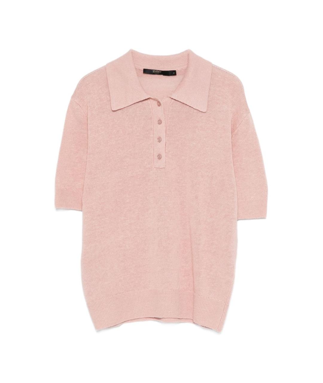 SEVENTY Розовая льняная футболка, фото 1