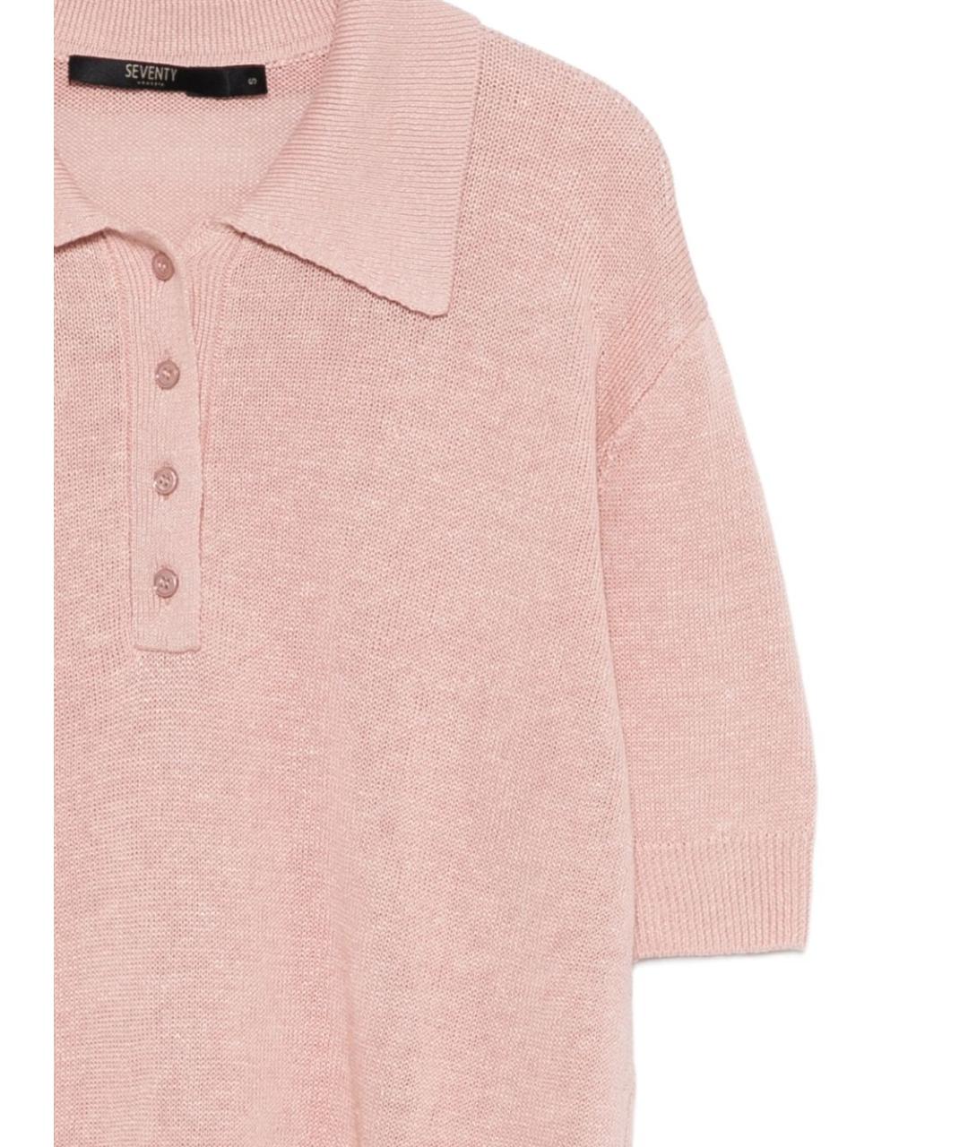 SEVENTY Розовая льняная футболка, фото 3