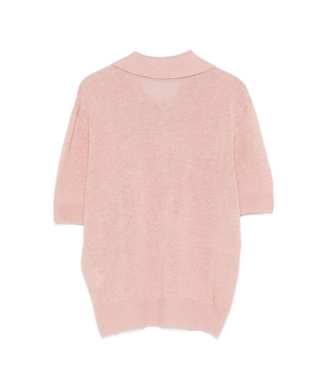 SEVENTY Розовая льняная футболка, фото 2