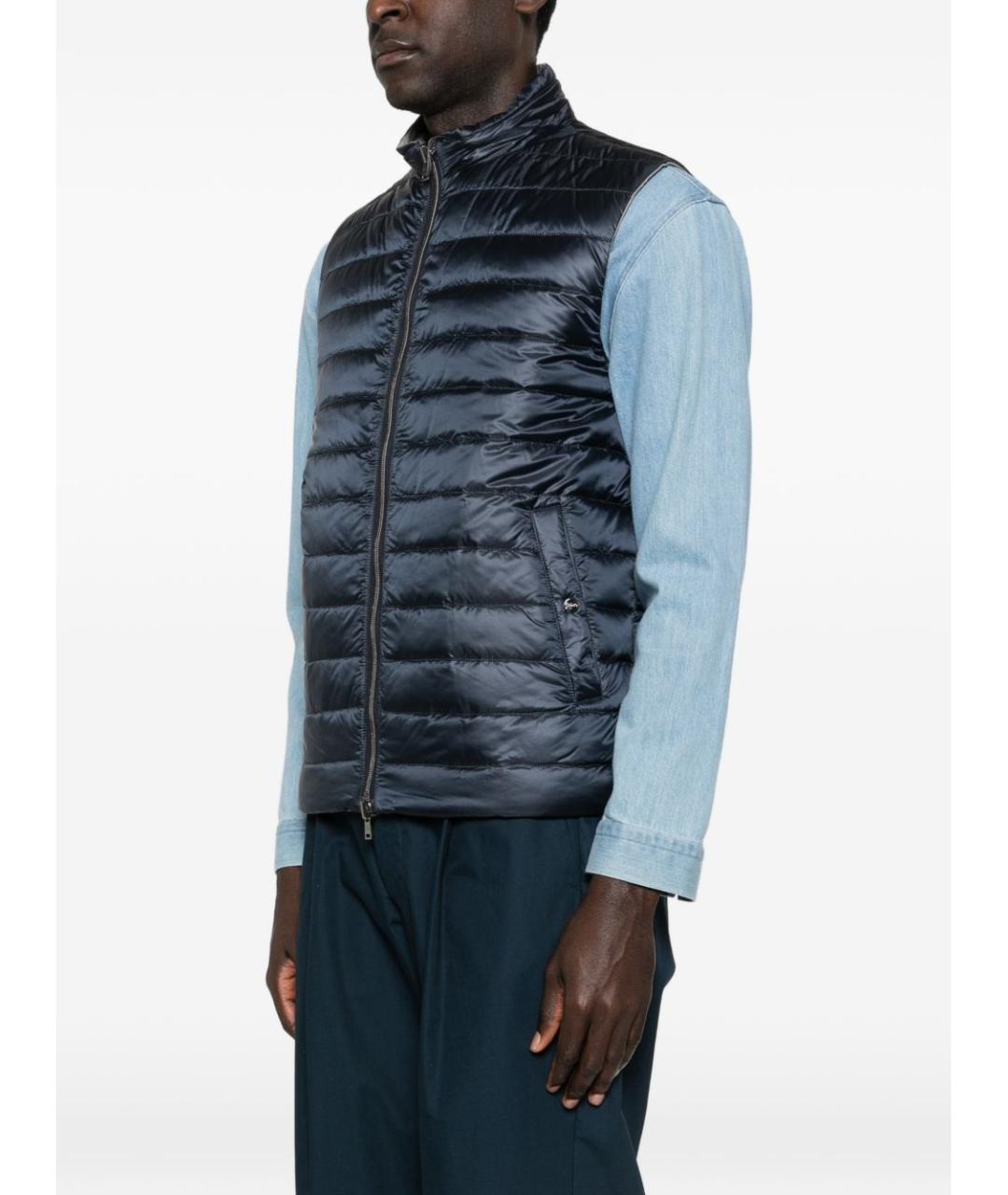 HERNO Темно-синий полиамидовый жилет, фото 5