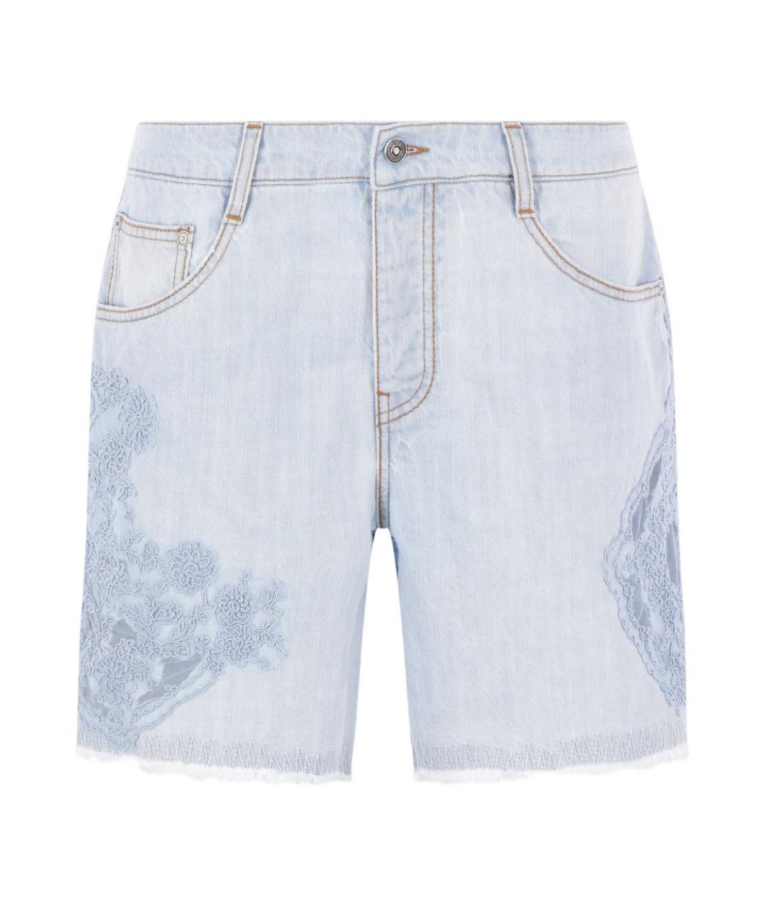 ERMANNO SCERVINO Синие хлопковые шорты, фото 1