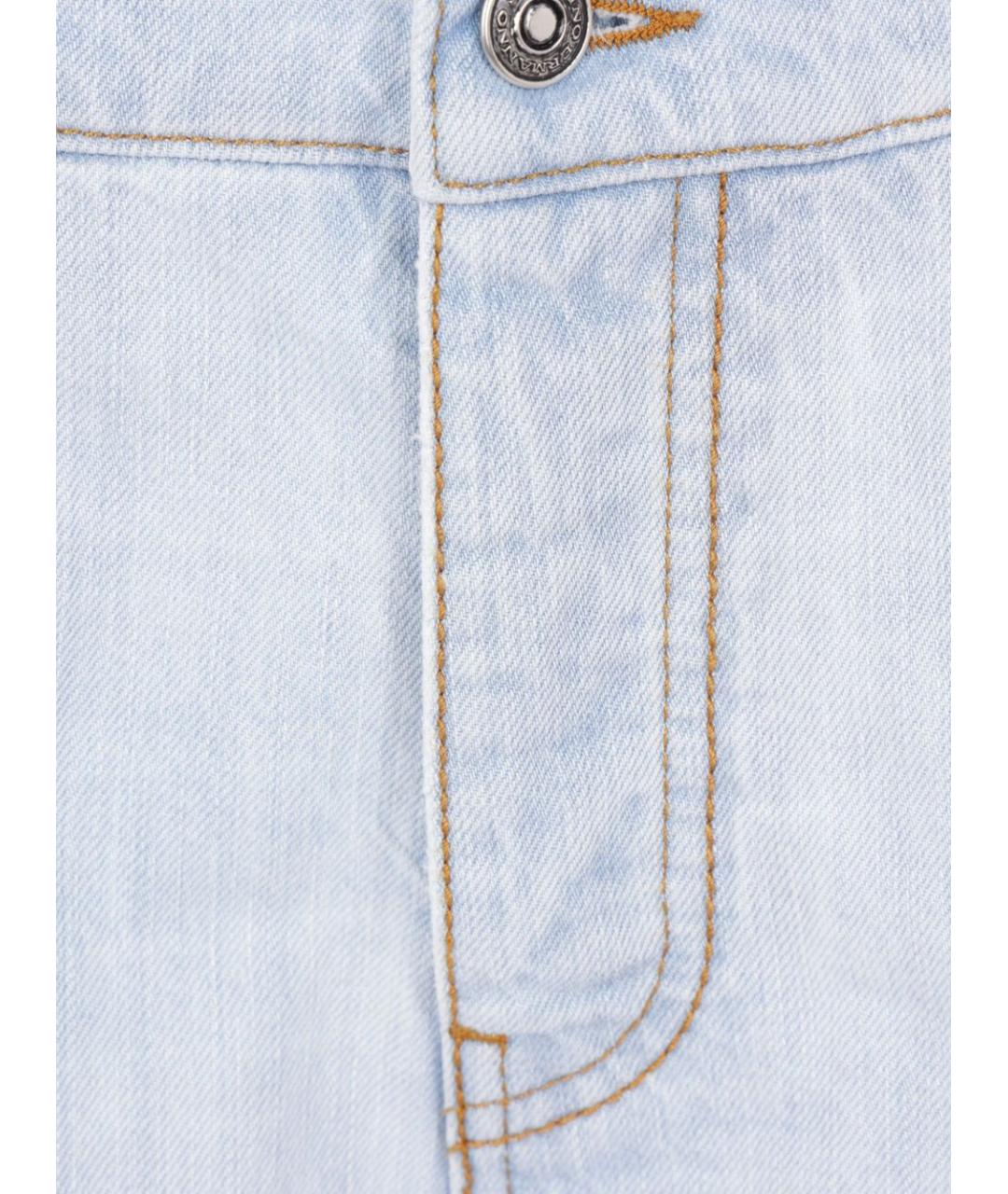 ERMANNO SCERVINO Синие хлопковые шорты, фото 3