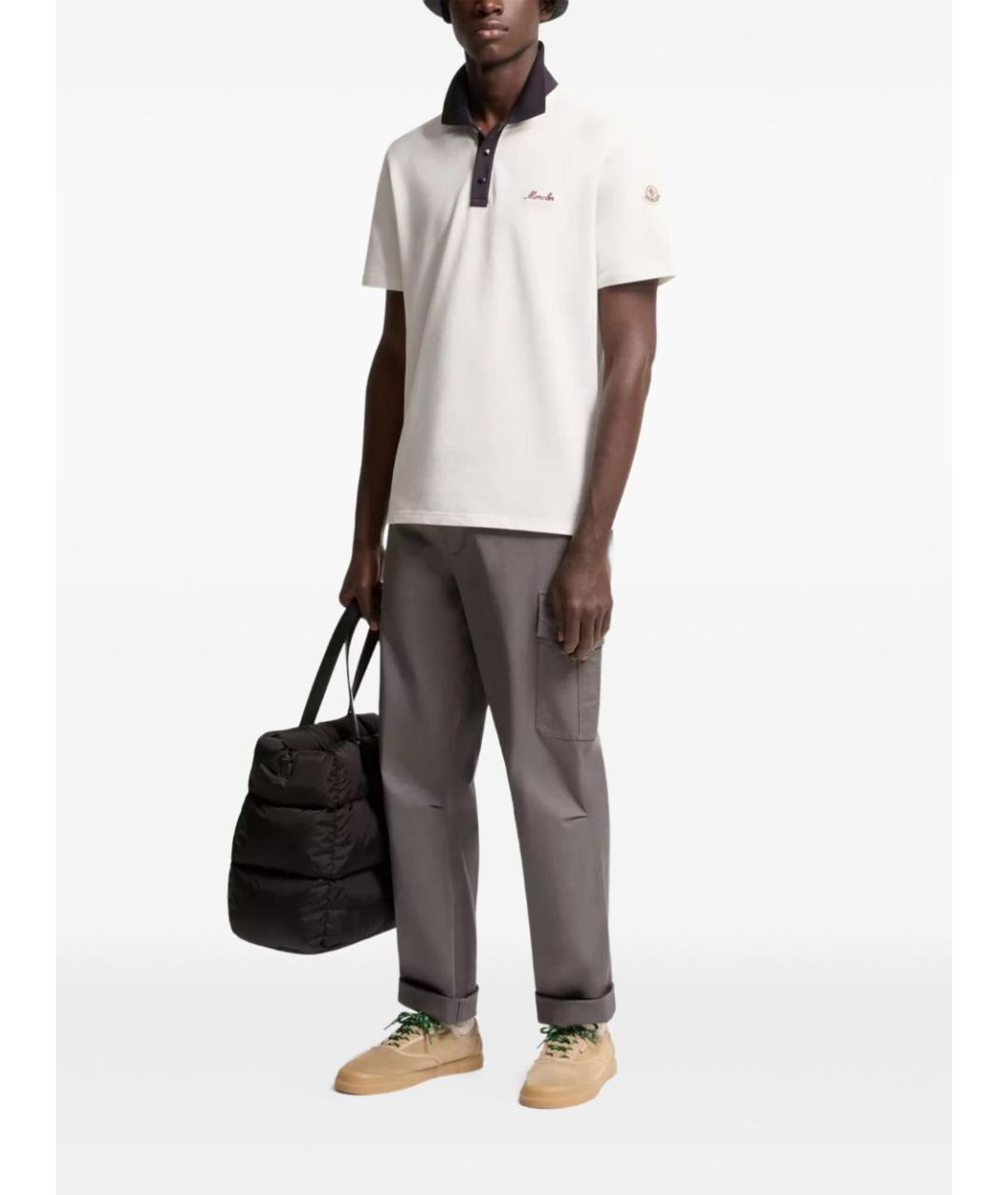 MONCLER Мульти хлопковое поло с коротким рукавом, фото 5
