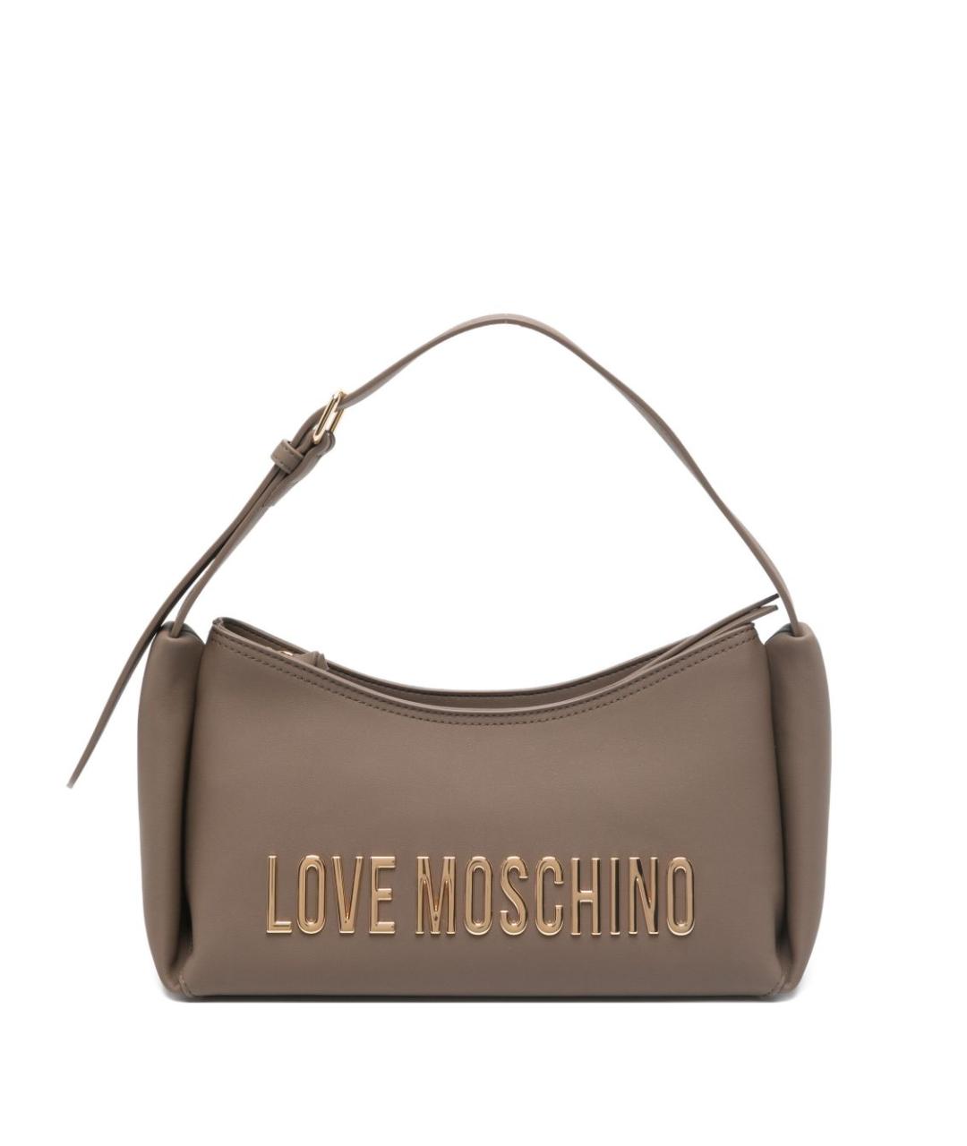 LOVE MOSCHINO Коричневая сумка с короткими ручками из искусственной кожи, фото 1